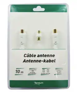 Cable de antena Temium Blanco 10 m