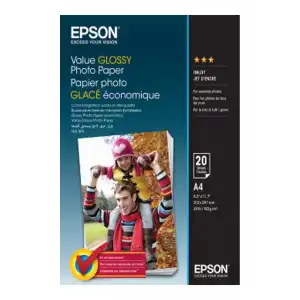 Epson - Papel Fotográfico Glossy Photo A4, 183 G/m2, 20 Hojas