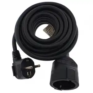 Eurobric 76398 Prolongador 5m Negro