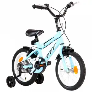 VidaXL Bicicleta Infantil 14" Negro/Azul