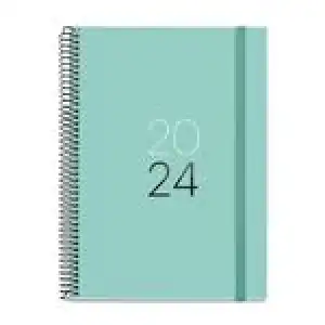 Agenda anual 2024 Miquelrius Plus día por página Calm Aqua