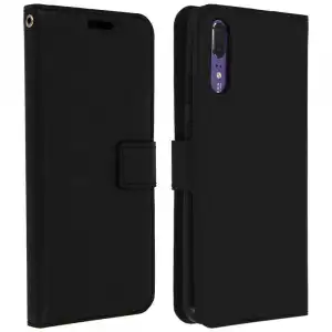Avizar Funda Cartera Vintage Negra para Huawei P20