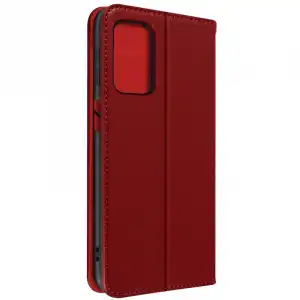 Funda Para Galaxy A23 5g & M23 5g Cuero Auténtico Tarjetero Soporte Vídeo Rojo