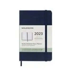 Agenda 2023 Moleskine Pocket semana vista tapa dura azul zafiro