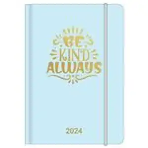 Agenda Flexi anual 2024 GlamLine Midi semana vista 12x17 New Be Kind Always