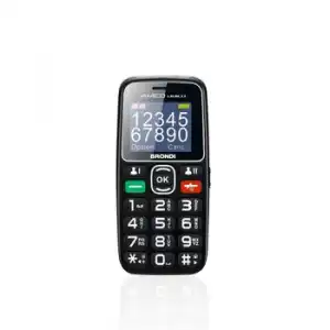 Brondi Amico Unico 4,57 Cm (1.8') Negro Teléfono Básico