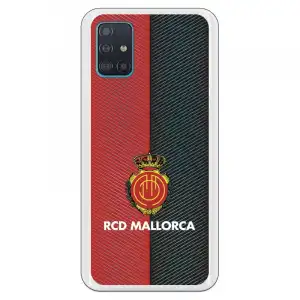 Funda Licencia Oficial RCD Mallorca Diagonales Transparente para Samsung Galaxy A51