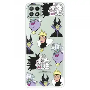 Funda Oficial de Disney Villanas Patrón para Samsung Galaxy A22 5G