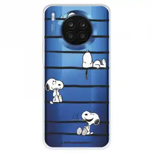Funda Para Huawei Honor 50 Lite Oficial De Peanuts Snoopy Rayas - Snoopy