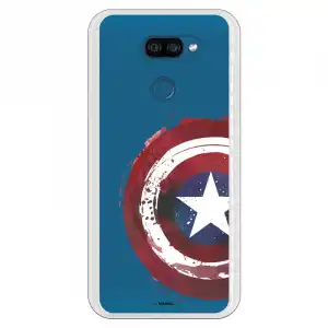 Funda Para Lg K40s Oficial De Marvel Capitán América Escudo Transparente - Marvel