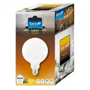 Garza Globo 95 Bombilla con Filamento LED 6W E14 Blanco Cálido