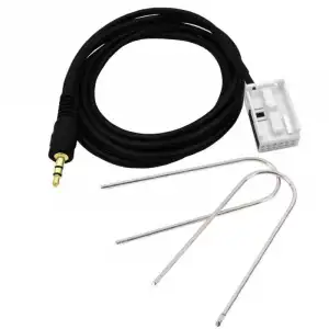 OcioDual Kit Cable Adaptador 6 Pin a Aux IN 3.5mm + Llaves para Peugeot/Citroen