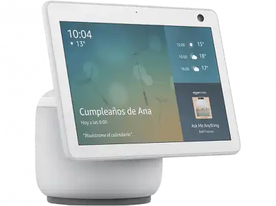 Pantalla inteligente con Alexa - Amazon Echo Show 10, 10.1" HD movimiento automático, WiFi, Blanco