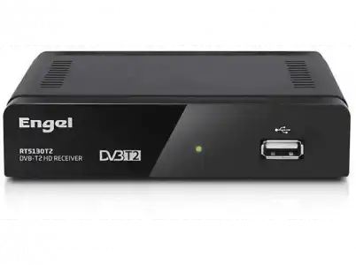 Sintonizador TDT - Engel RT5130T2, USB, HDMI, Euroconector, DVB-T2 (TDT2), Timeshift, Negro