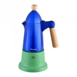 Benetton Cafetera Italiana 6 Tazas Azul/Verde