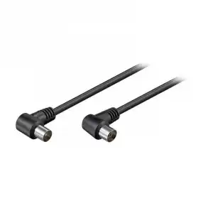 Cable Coaxial Antena Acodado 1.5m Negro