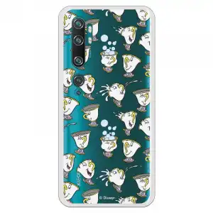 Funda Para Xiaomi Mi Note 10 Oficial De Disney Chip Potts Siluetas - La Bella Y La Bestia