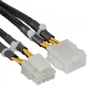 Inline Cable Extensor de Alimentación 8 Pines Macho/Hembra 30cm