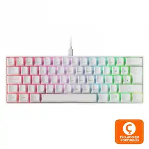 Mars Gaming MKMINIWRPT Teclado Mecánico Blanco Switch Outemu Rojo Portugués