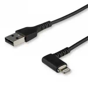 Startech Cable Lightning a USB en Ángulo Acodado 1m Negro