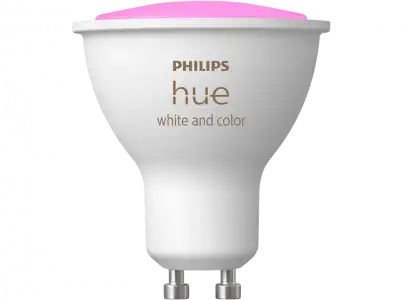 Bombilla inteligente - Philips Hue GU10, Luz Blanca y de Colores, 3W, Compatible con Alexa Google Home
