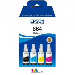 Epson 664 Botella de Tinta Negro/Cian/Amarillo/Magenta