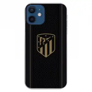 Funda Licencia Oficial Atlético de Madrid Escudo Dorado Fondo Negro para iPhone 12 Mini