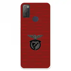 Funda Para Alcatel 1s 2021 Del Escudo Fondo Granate - Licencia Oficial Benfica