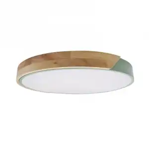 Iluzzia Plafón Led 18w Circular De Madera Cct Seleccionable Semi-dari Iluzzia Negro
