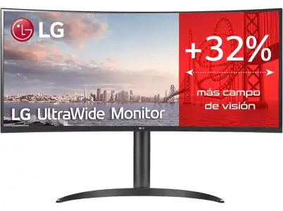 Monitor - LG 34WQ75C-B, 34", WQHD, 5 ms, 50/60 Hz, Negro