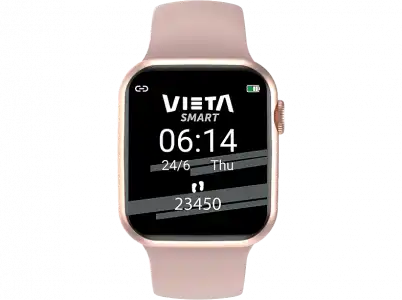 Smartwatch - Vieta Pro Beat 4, Bluetooth, Resistente al agua, IP67, Autonomía 3 días, Rosa