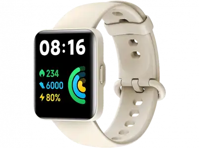 Smartwatch - Xiaomi Redmi Watch Lite 2, 1.55" TFT, Sensor de pulso, Bluetooth, Autonomía 10 días, 21 cm, Marfil