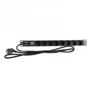 2LAN Regleta con Interruptor 19" 8 Tomas Schuko 2m