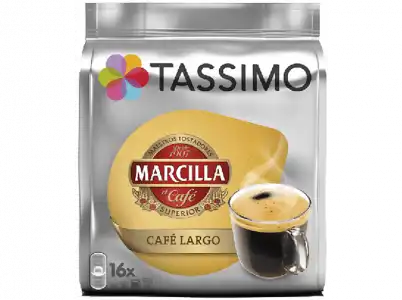 Cápsulas monodosis - Tassimo MARCILLA, Café Largo, 16 cápsulas