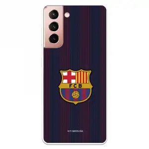 Funda Oficial FC Barcelona del Barcelona Rayas Blaugrana para Samsung Galaxy S21