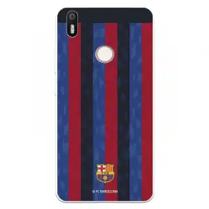 Funda Para Bq Aquaris X Del Fc Barcelona Fondo Rayas Verticales - Licencia Oficial Fc Barcelona