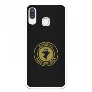 Funda Para Samsung Galaxy A40 Del Zaragoza Cf Femenino Escudo Fondo Negro - Licencia Oficial Zaragoza Cf Femenino