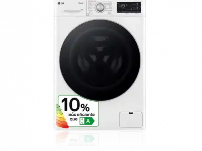 Lavadora carga frontal - LG F4WR5509A1W, Serie 550, 9 kg, 1400 rpm, 15 programas, AI Direct Drive™, Autodosificador de detergente, Blanco