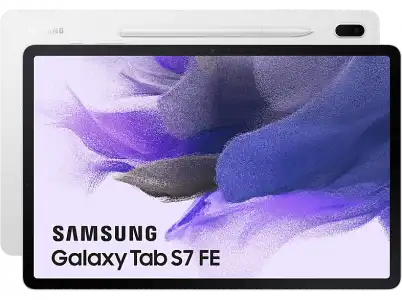 Tablet - Samsung Galaxy Tab S7 FE, 128 GB, Plata, 12.4" WQXGA, 6 Qualcomm SM7225-4-AB, Wi-Fi 6, Android