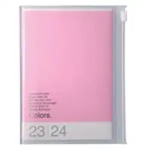Agenda anual 2024 Mark's A6 Colors semana vista vertical rosa