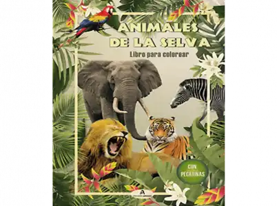 Animales De La Selva - Libro para colorear