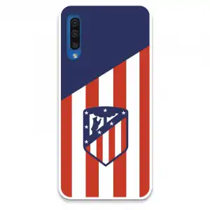 Funda Oficial Atlético de Madrid del Atleti Escudo Fondo Atlético para Samsung Galaxy A50