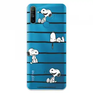 Funda Para Realme C3 Oficial De Peanuts Snoopy Rayas - Snoopy