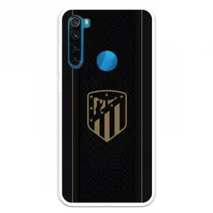 Funda Para Xiaomi Redmi Note 8 Del Atleti Escudo Dorado Fondo Negro - Licencia Oficial Atlético De Madrid