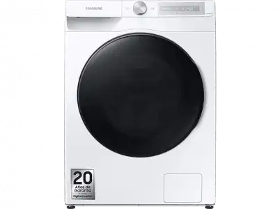 Lavadora secadora - Samsung WD10T634DBH/S3, 10.5 Kg/6 Kg, 1400 rpm, Auto- dosificación, EcoBubble™, WiFi, Blanco