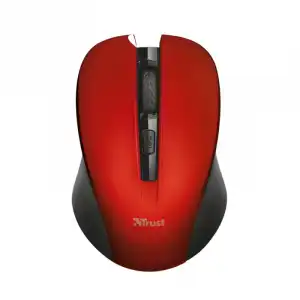 Trust Mydo Silent Click Ratón Inalámbrico Óptico 1800DPI Rojo