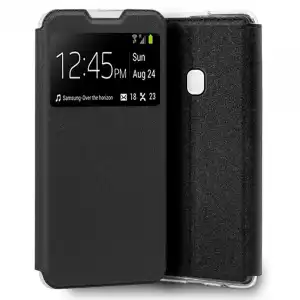 Cool Funda Flip Cover Liso Negro para Samsung Galaxy A21s A217