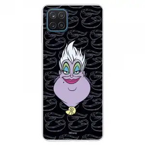 Funda Para Samsung Galaxy M12 Oficial De Disney Úrsula Fondo Flotsam Y Jetsam - Villanas Disney