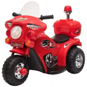 HomCom Triciclo Eléctrico Rojo con Maletero