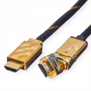 Roline Cable HDMI Ethernet Macho/Macho 2m Negro/Dorado